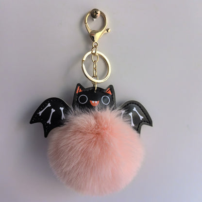 Cute Fluffy Bat Keychain