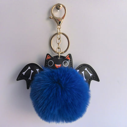 Cute Fluffy Bat Keychain