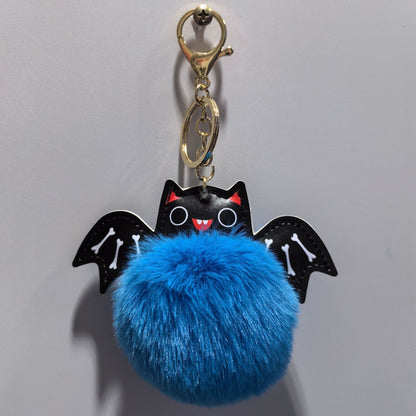Cute Fluffy Bat Keychain