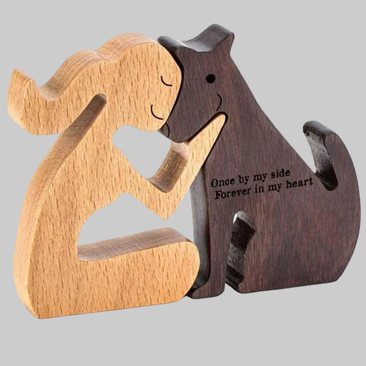 Minimalist Wooden Bond Sculpture Figurines