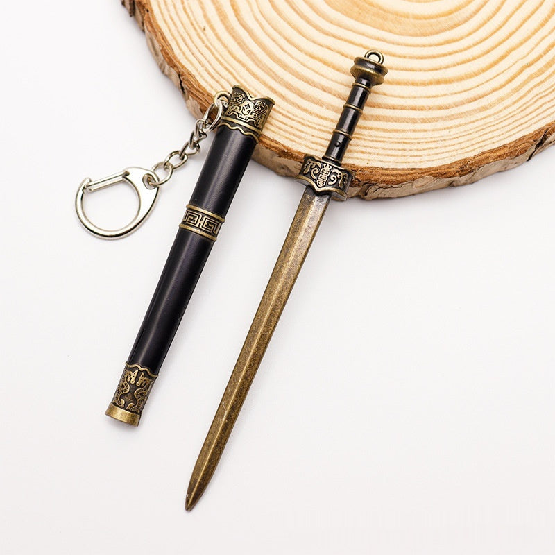 Alloy Ancient Sword Replica Keychain