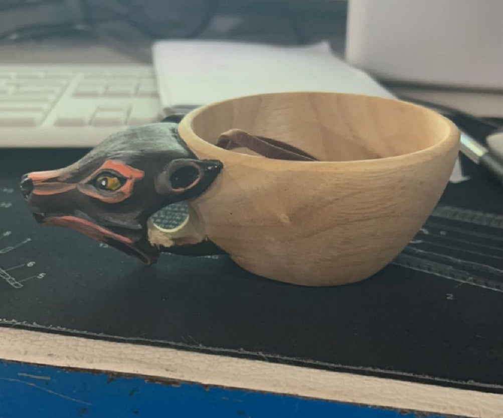 Handmade Scandinavian Kuksa Wooden Mug
