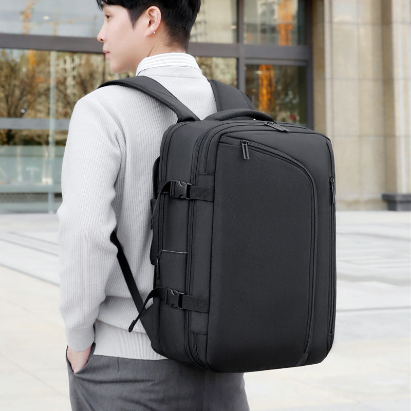Compact Oxford Travel Backpack with Dual Carry