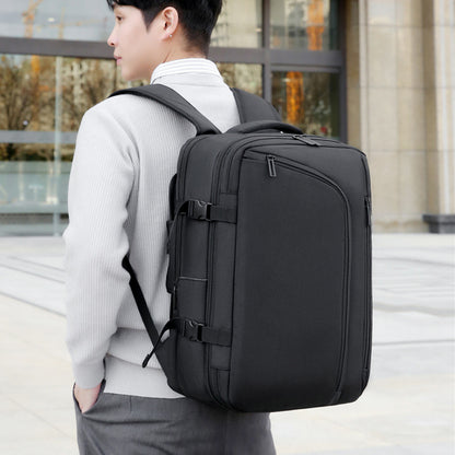 Compact Oxford Travel Backpack with Dual Carry