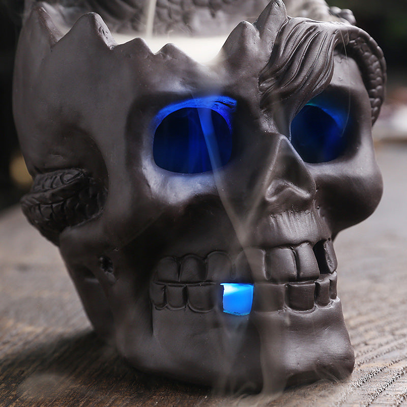 Haunted Skull LED Incense Fountain