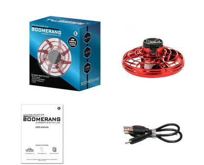 Tesimai Boomerang UFO Spinner Toy – LED Edition