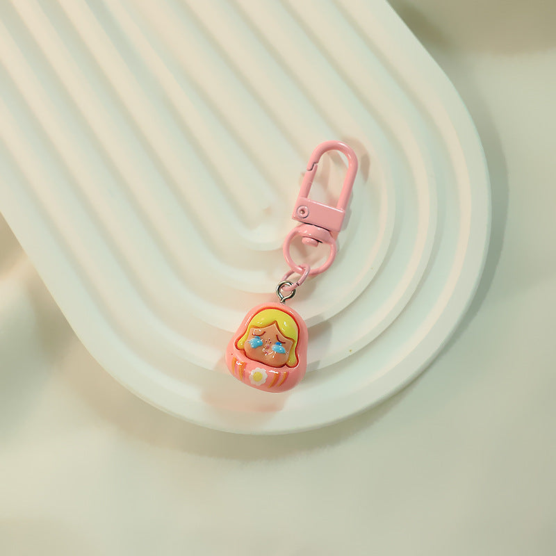 Cartoon Dolls Resin Keychains