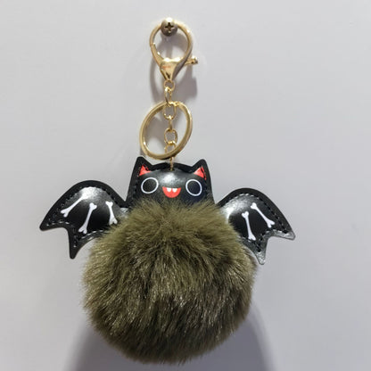 Cute Fluffy Bat Keychain