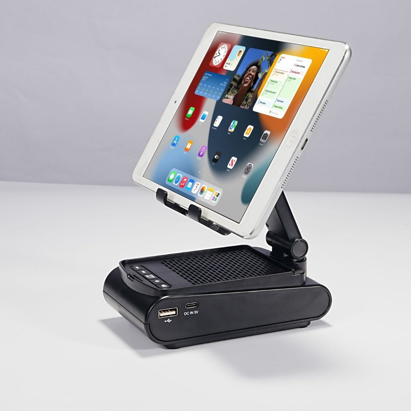 Bluetooth Speaker Phone & Tablet Holder