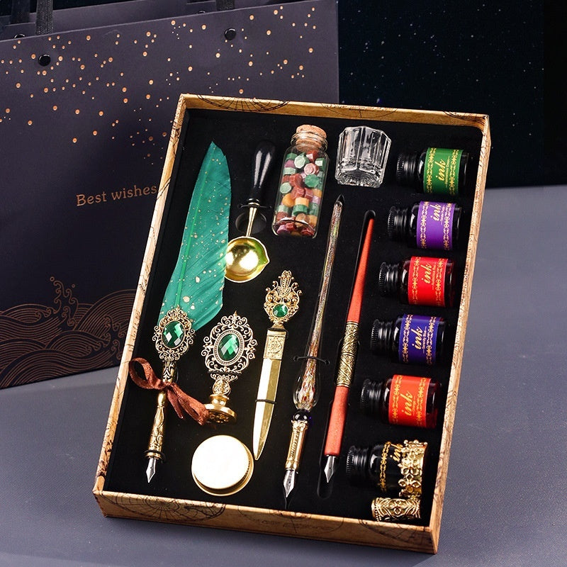 Vintage Calligraphy & Sealing Kit (6 Inks)