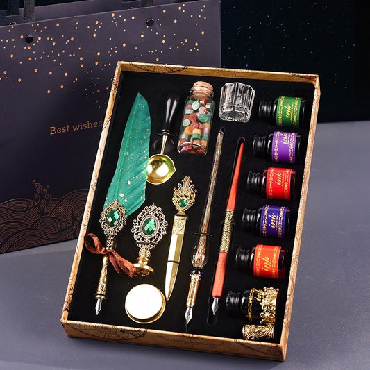 Vintage Calligraphy & Sealing Kit (6 Inks)