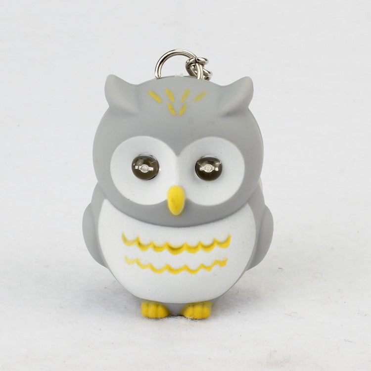 Cartoon Owl Light & Sound Keychain