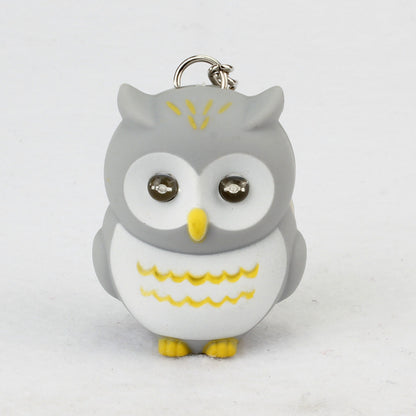 Cartoon Owl Light & Sound Keychain