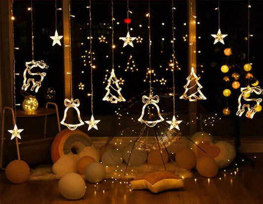 Holiday Curtain String Lights