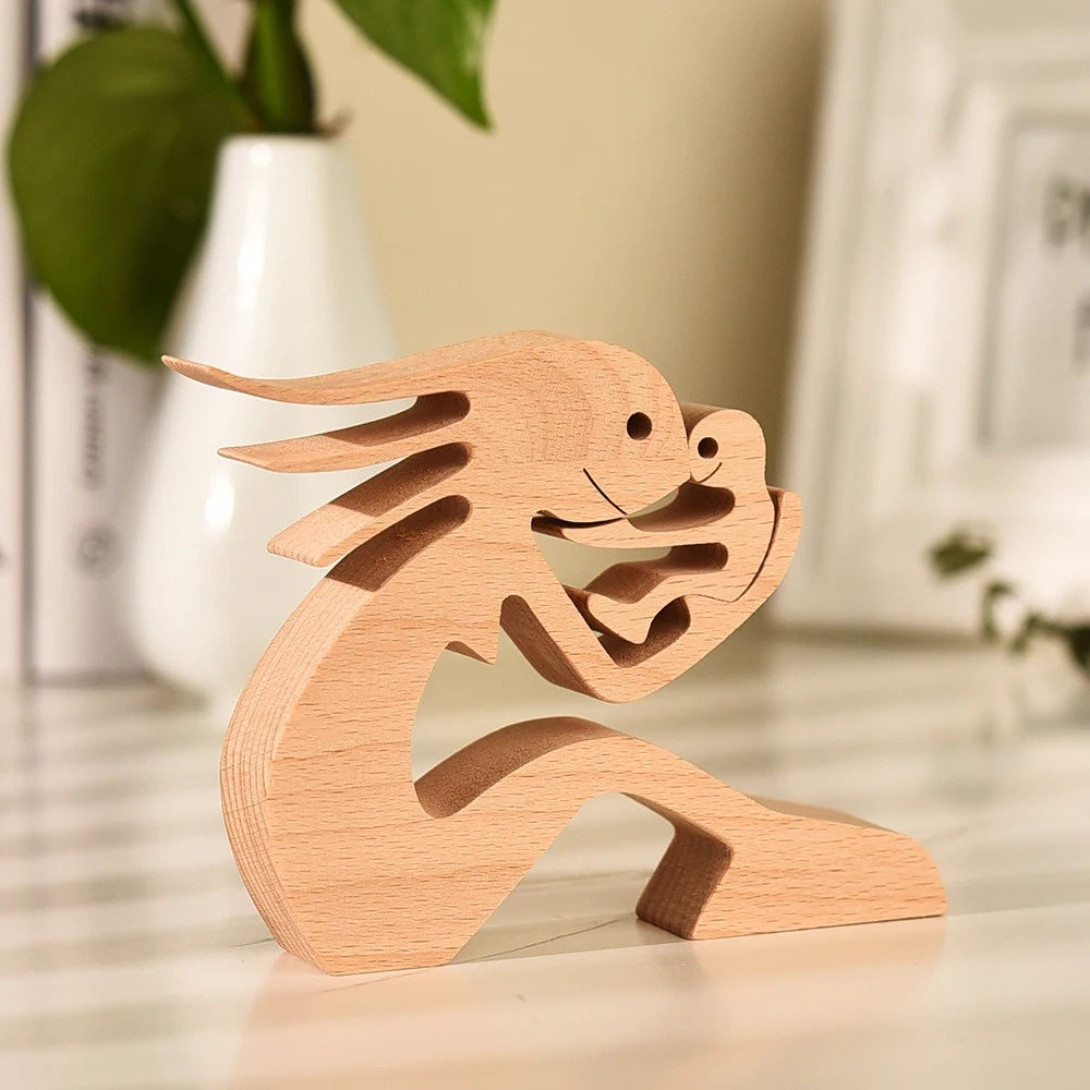 Minimalist Wooden Bond Sculpture Figurines