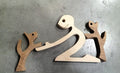Minimalist Wooden Bond Sculpture Figurines