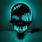 Scarred Pirate Skull LED Mask