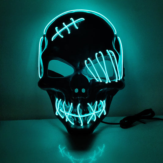 Scarred Pirate Skull LED Mask