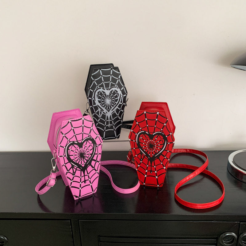 Spider Heart Coffin Crossbody