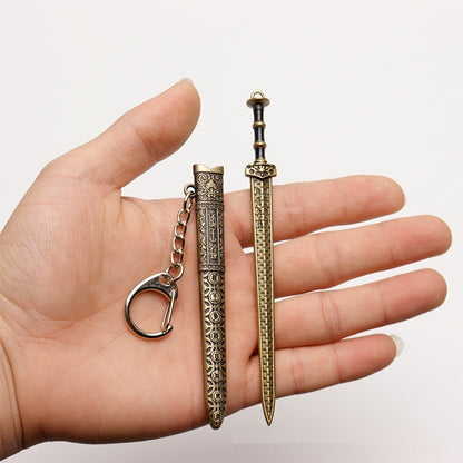 Alloy Ancient Sword Replica Keychain