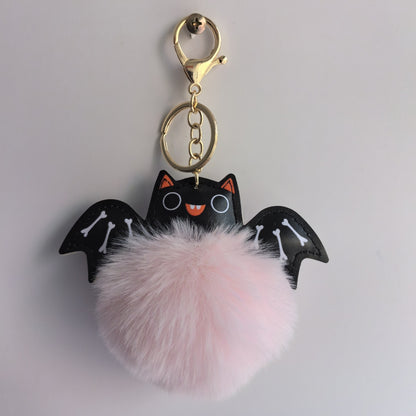 Cute Fluffy Bat Keychain