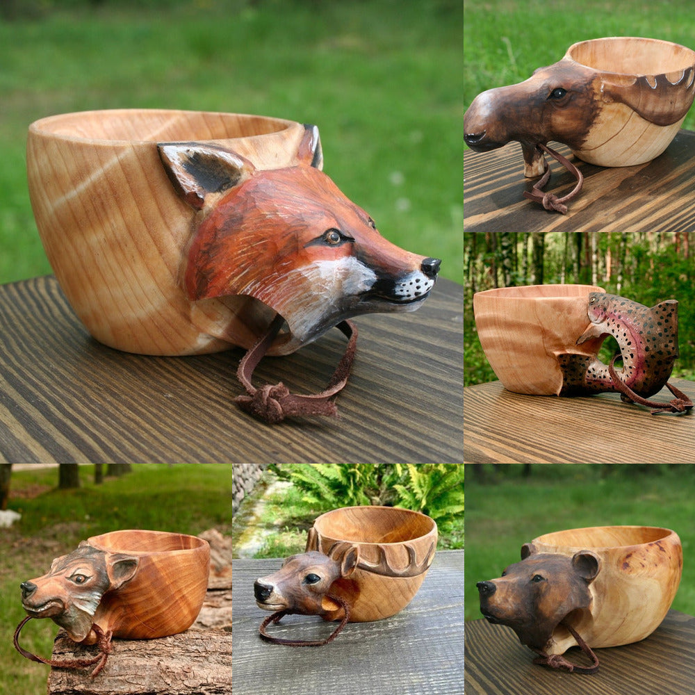 Handmade Scandinavian Kuksa Wooden Mug