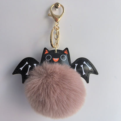 Cute Fluffy Bat Keychain
