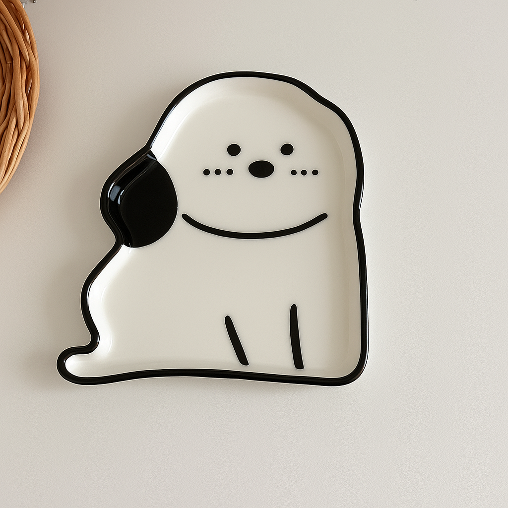 Adorable Doggie Porcelain Dish
