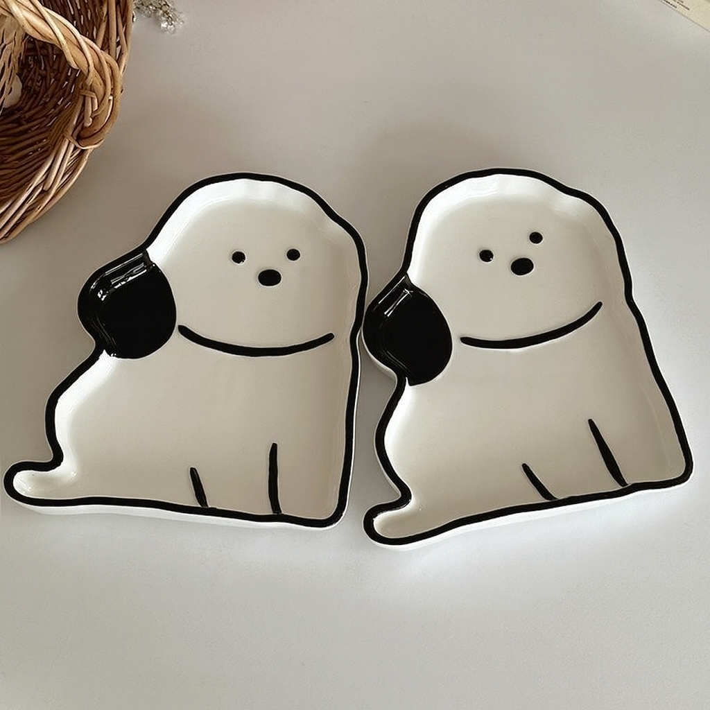 Adorable Doggie Porcelain Dish