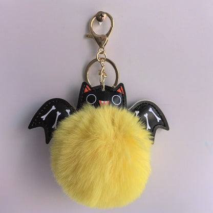 Cute Fluffy Bat Keychain