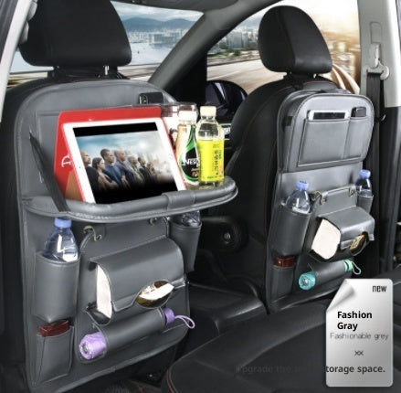 Premium PU Leather Car Backseat Storage Bag