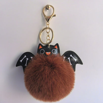 Cute Fluffy Bat Keychain