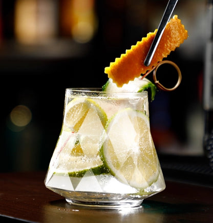 Diamond Cut Cocktail Glass
