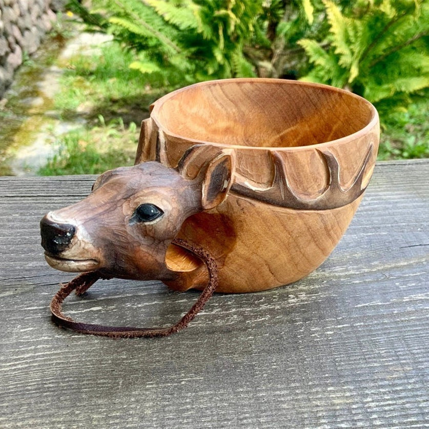 Handmade Scandinavian Kuksa Wooden Mug