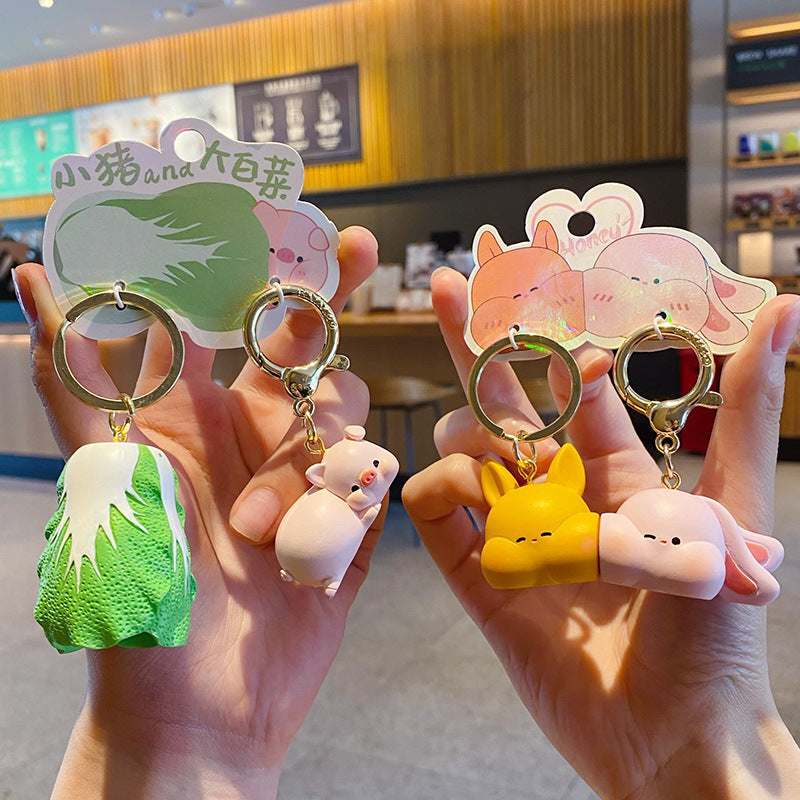 Matching Sets Pair of Cartoony Keychains