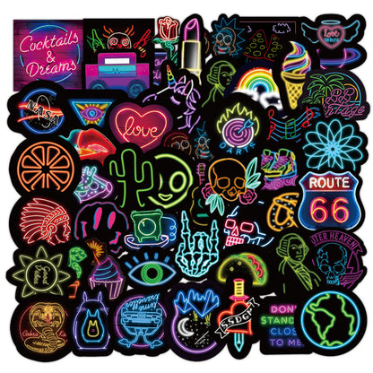 Neon Vinyl Graffiti Sticker Pack