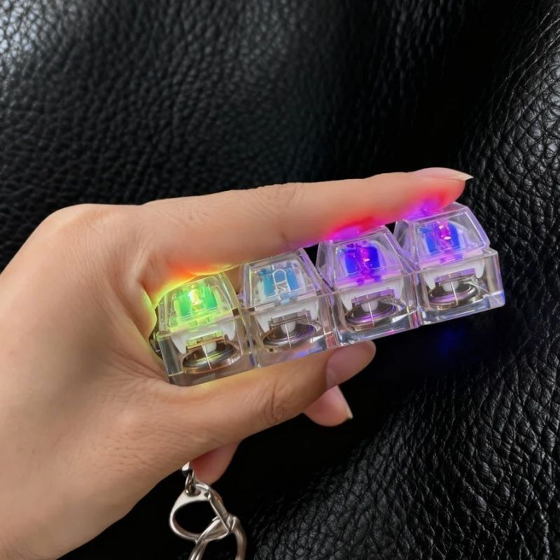 RGB Mechanical Keyboard Fidget Keychain