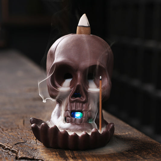 Haunted Skull LED Incense Fountain