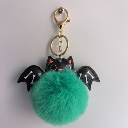 Cute Fluffy Bat Keychain
