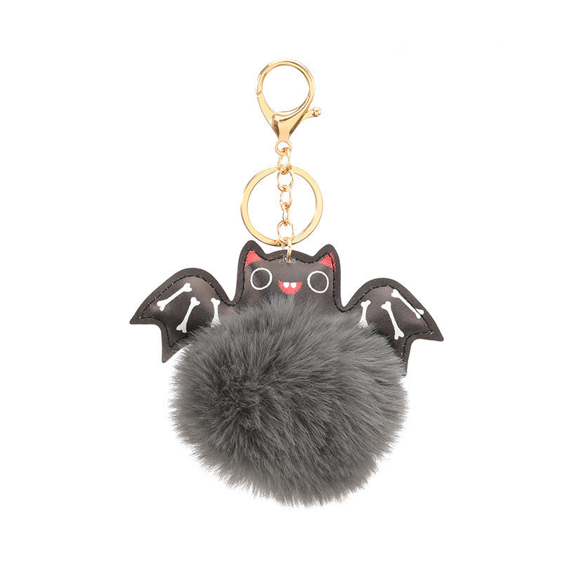 Cute Fluffy Bat Keychain