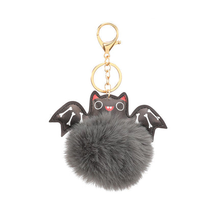 Cute Fluffy Bat Keychain