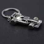 Silver All-Wheel F1 Car Keychain