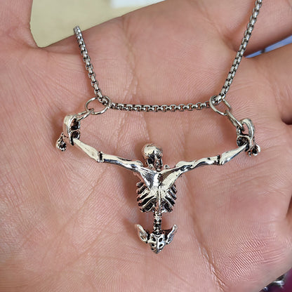 Half Skeleton Pendant Necklace
