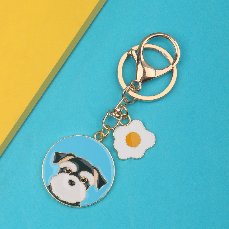 Cute Metal Dog Keychains