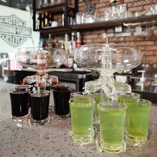 Acrylic Shot Glass Dispenser Tower