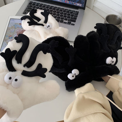 Briquette Plush Mittens