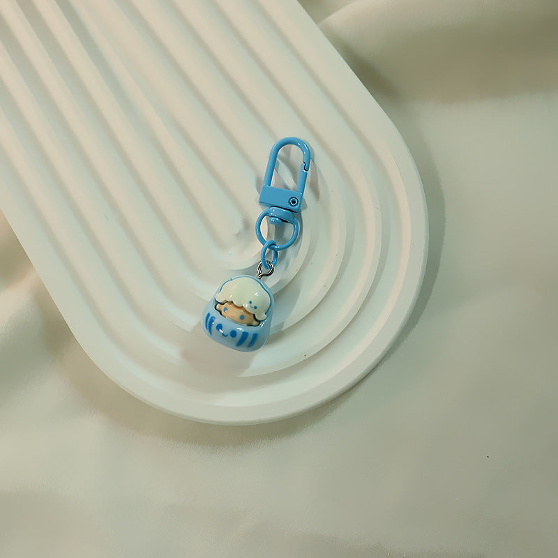 Cartoon Dolls Resin Keychains