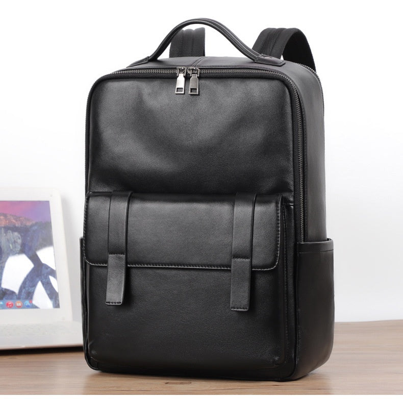 Executive Genuine Leather Laptop Backpack