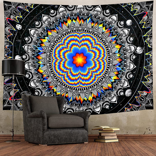 Colorful Mandala Space Tapestry Wall Hanging
