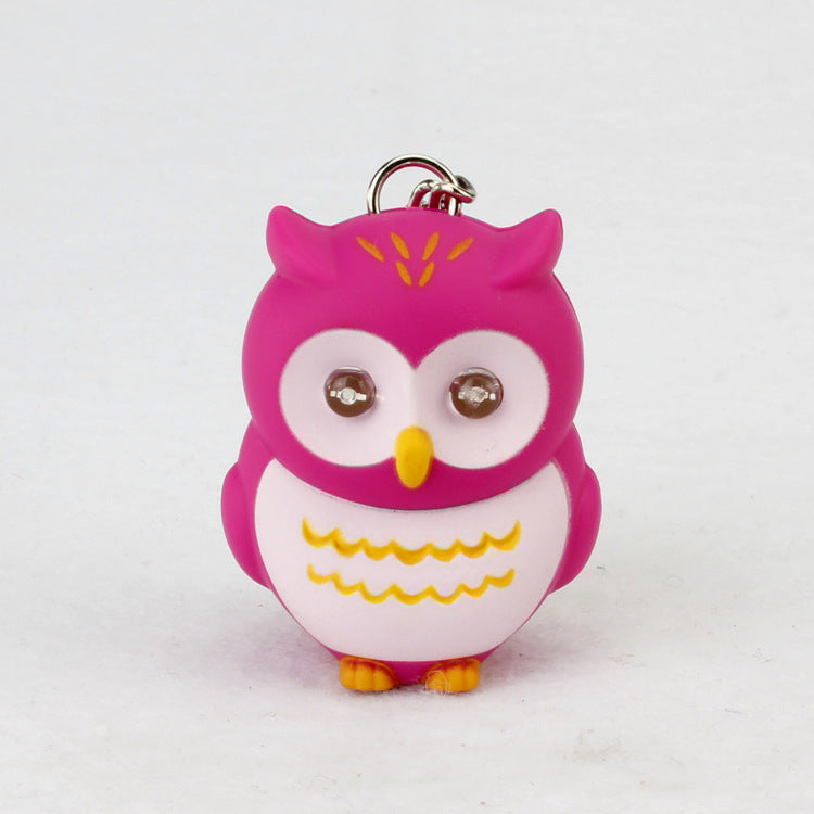 Cartoon Owl Light & Sound Keychain
